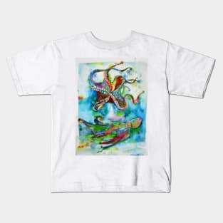 OCTOPUSES IN THE ABYSS Kids T-Shirt